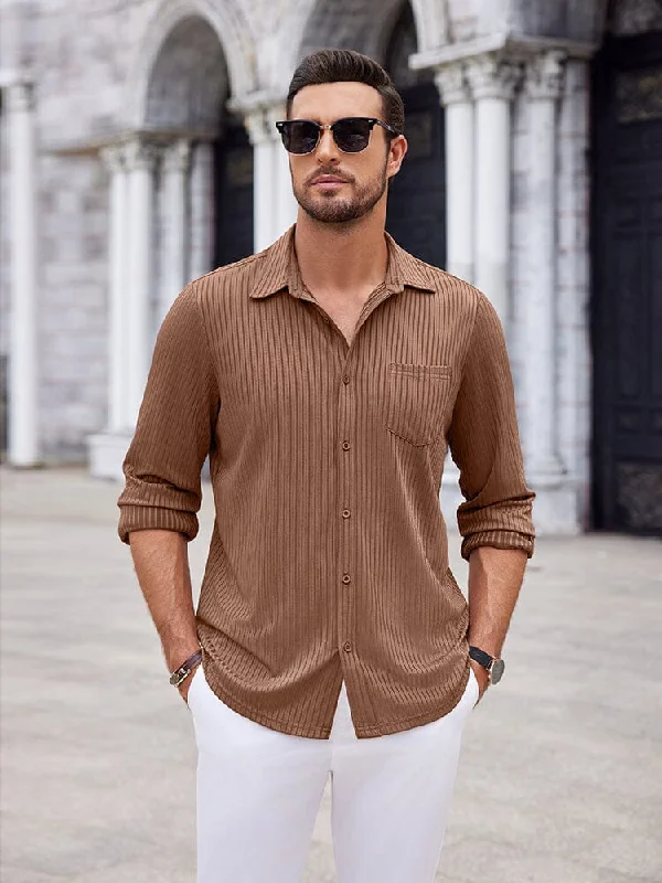 Casual Pit-stripe Stretch Shirt (US Only)