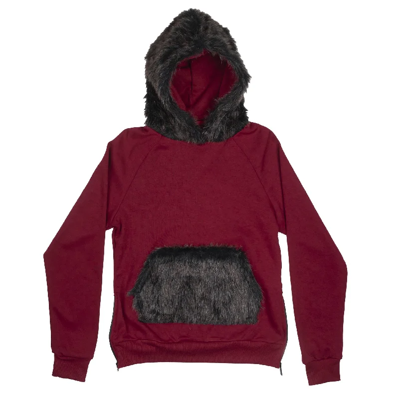 RIFLESSI WOMENS HOODIE BURGUNDY - WJT-72