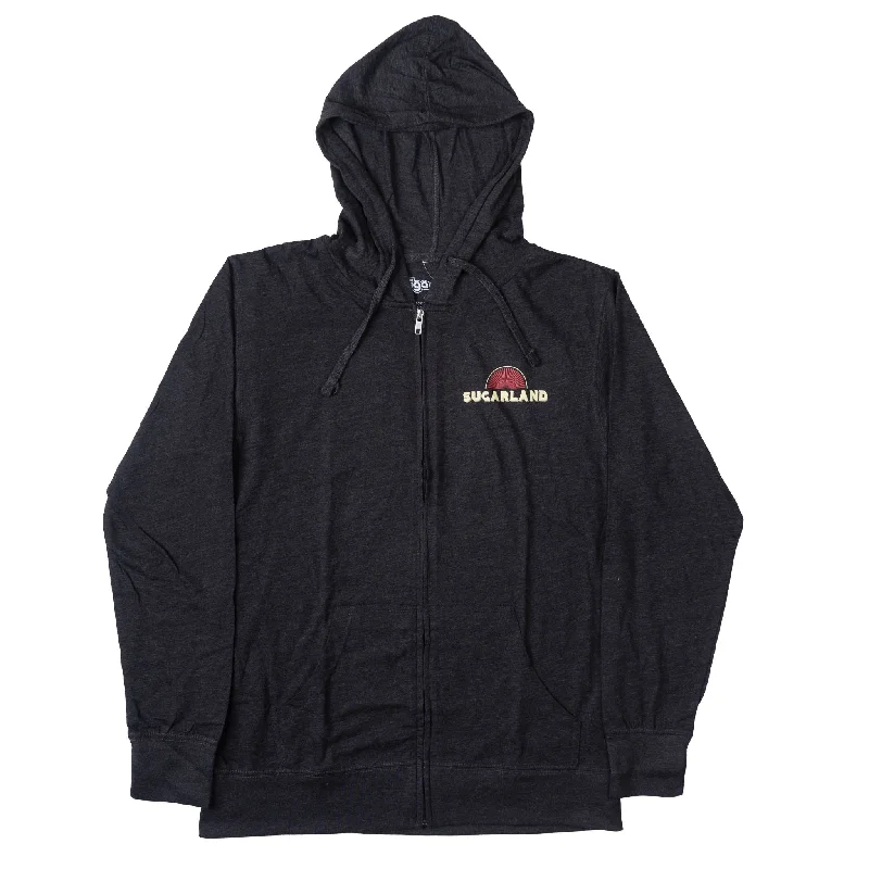 LICENSED SUGARLAND CHARCOAL ZIP UP HOODIE CHARCOAL - SGR-83915