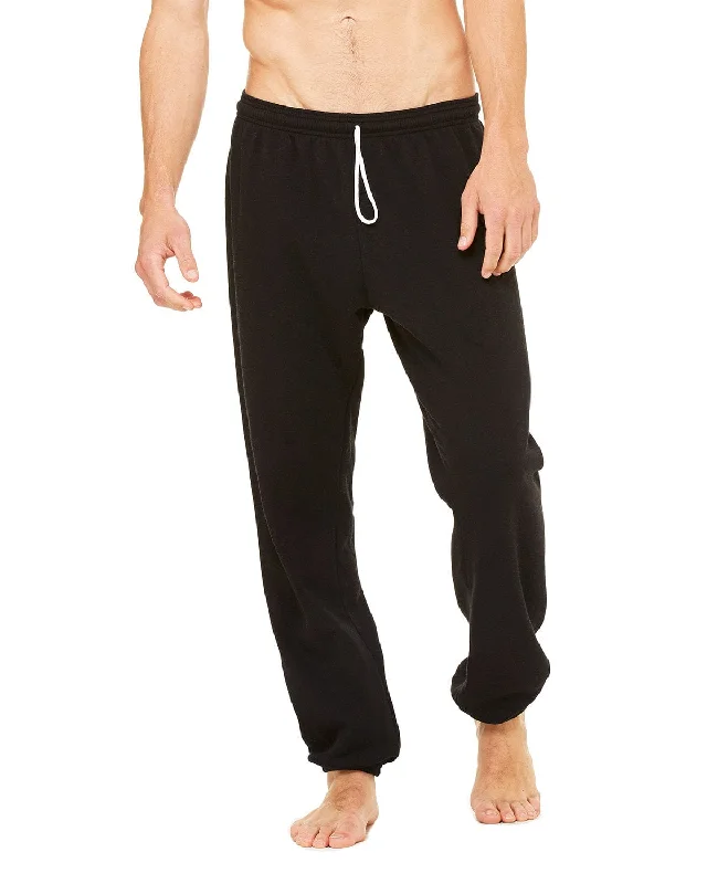 Bella+Canvas Unisex Sponge Fleece Long Scrunch Pant | Black