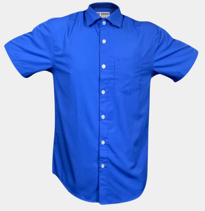 True Blue Bamboo Dress Shirt- Short Sleeve