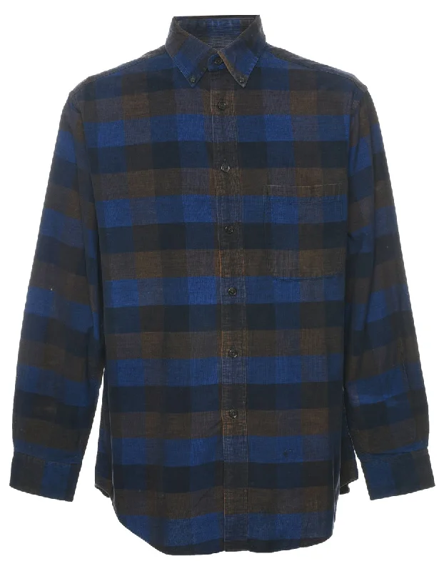 Corduroy Checked Shirt - M