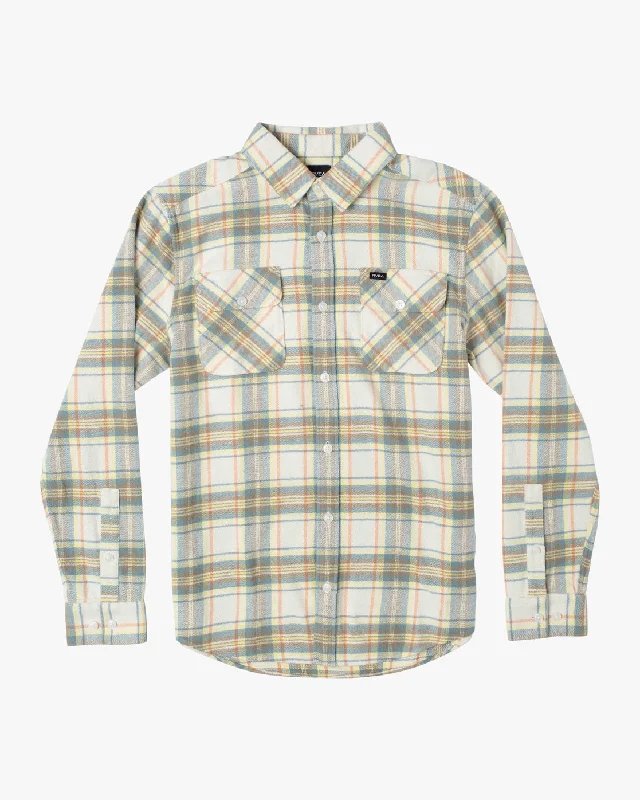 Boys That'll Work Flannel Long Sleeve Shirt - Natural