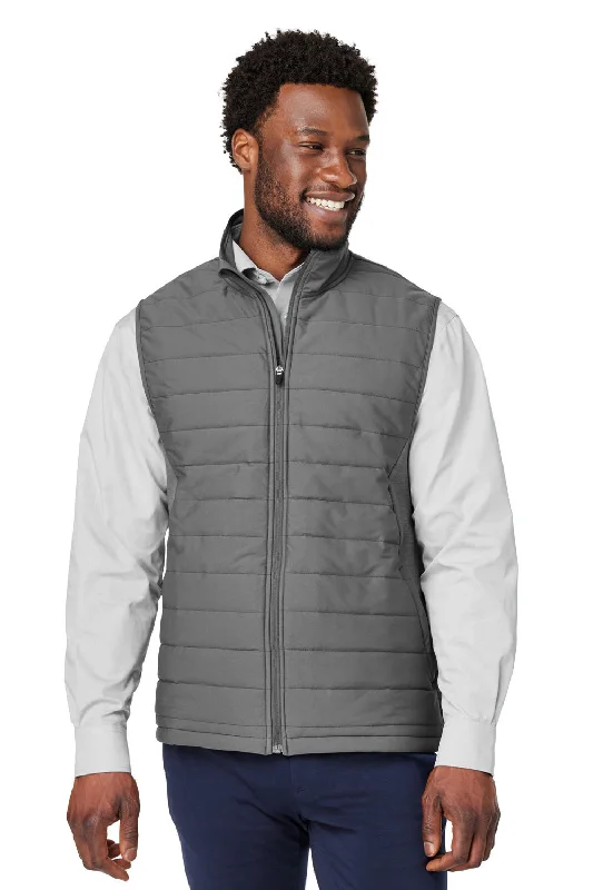 Devon & Jones Mens New Classics Charleston Hybrid Full Zip Vest - Graphite Grey Melange