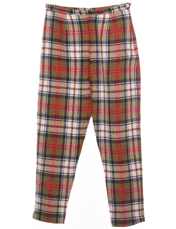 Checked Pattern Multi-Colour Trousers - W29 L26