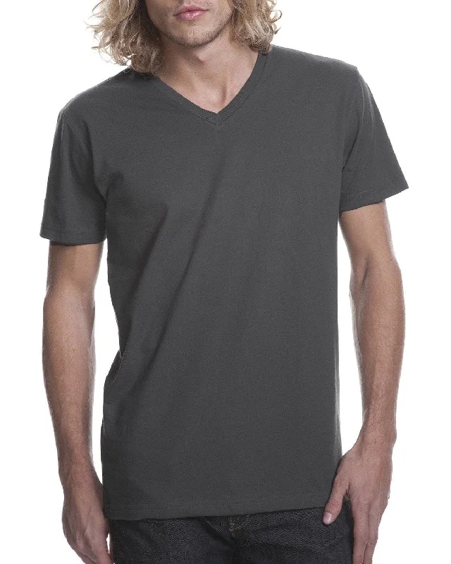 Next Level Mens Short Sleeve V-Neck Tee | Heavy Metal