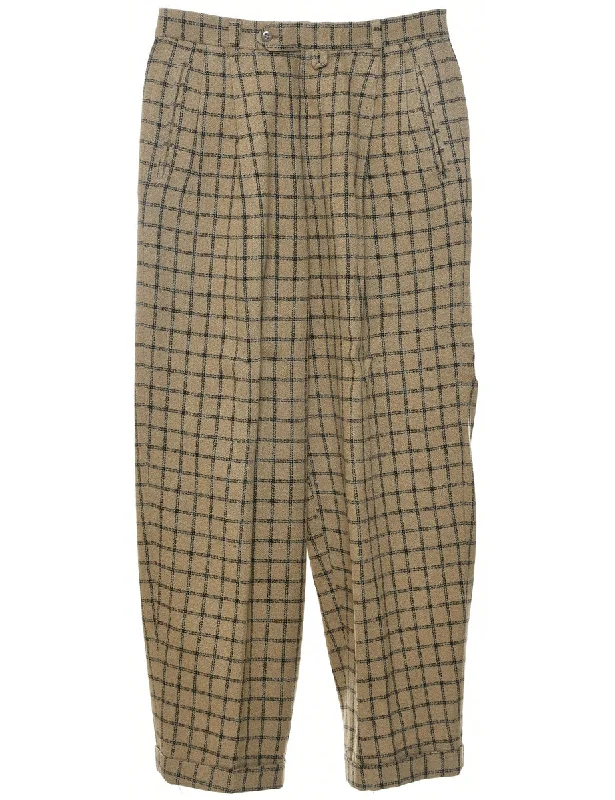 Checked Pattern Trousers - W32 L31