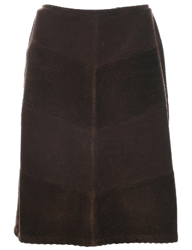 Corduroy A-line Skirt - M