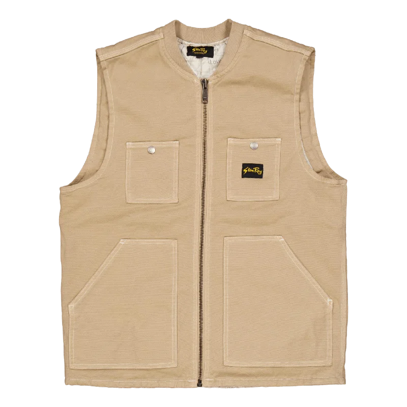 Pork Chop Vest Antique Khaki Duck