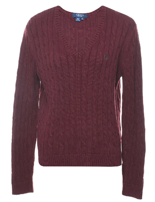 Chaps Cable Knit Jumper - L