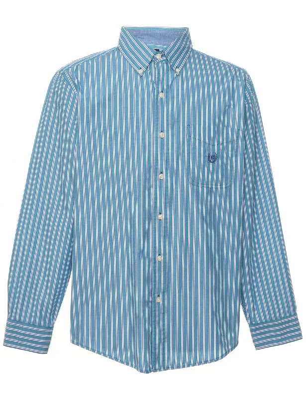 Chaps Teal Striped Shirt - M