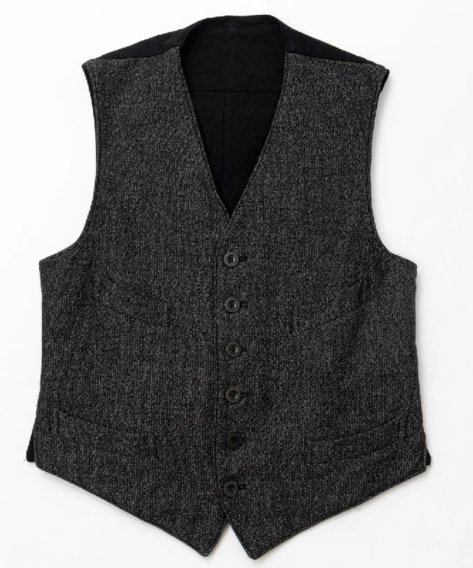 Belafonte Ragtime Clothing, Service Vest, Heather Black/ Gray Cotton 27-15