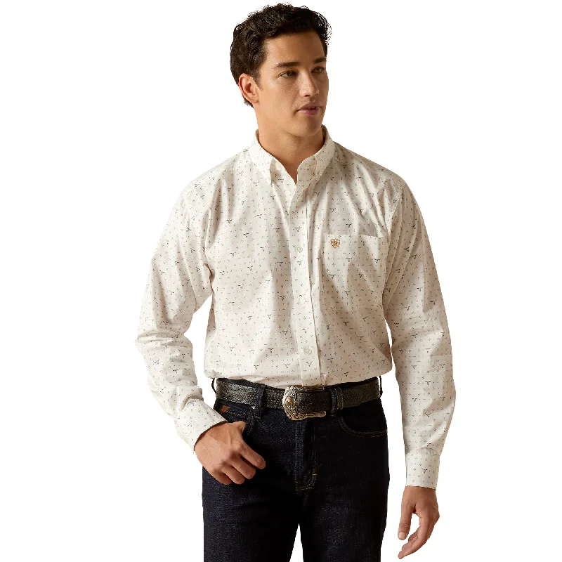 Ariat Edmond White Cow Skull Classic Fit Shirt