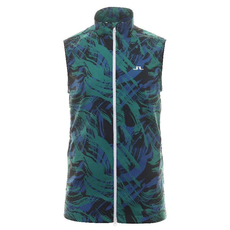 J.Lindeberg Golf Ash Light Print Packable Vest FW23