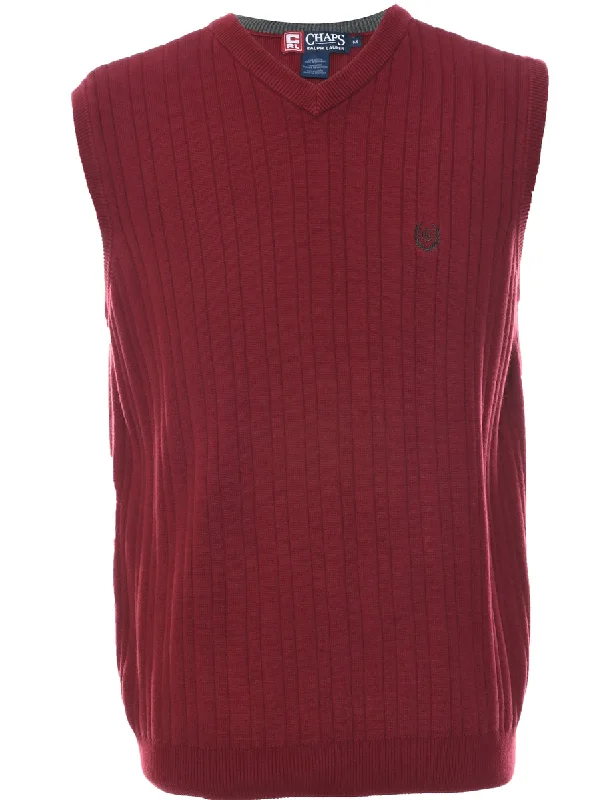 Chaps Maroon Vest - M