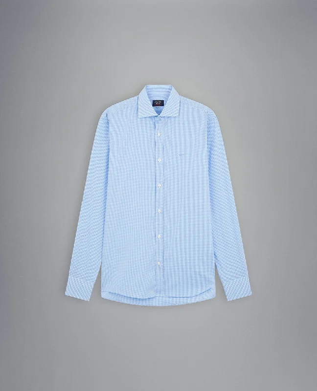 P&S COTTON STRETCH SHIRT SKY