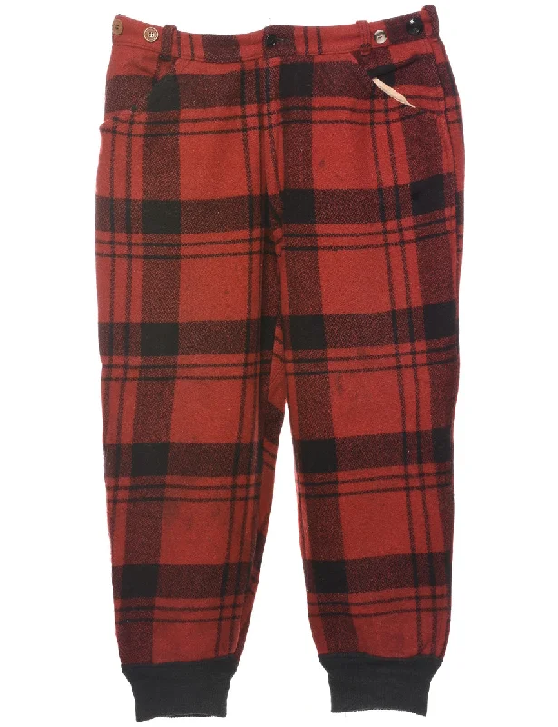 Checked Pattern Trousers - W36 L28