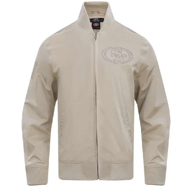 NFL SAN FRANCISCO 49ERS NEUTRAL TWILL JACKET (TAUPE)