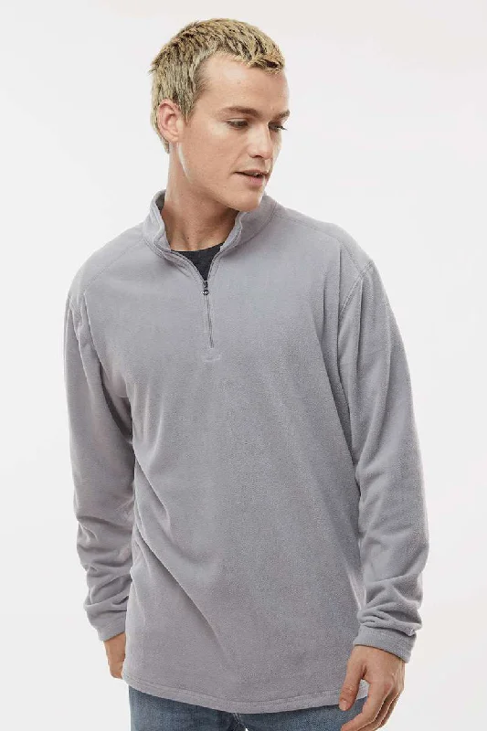 Augusta Sportswear Mens Eco Revive Micro Lite Fleece 1/4 Zip Sweatshirt - Athletic Grey