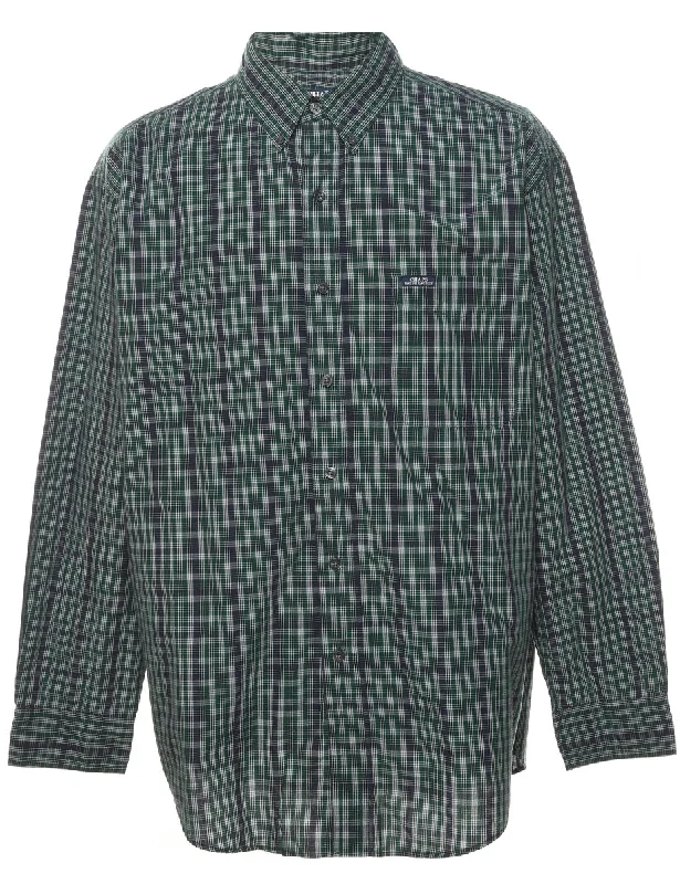 Chaps Dark Green & Navy Checked Shirt - XL