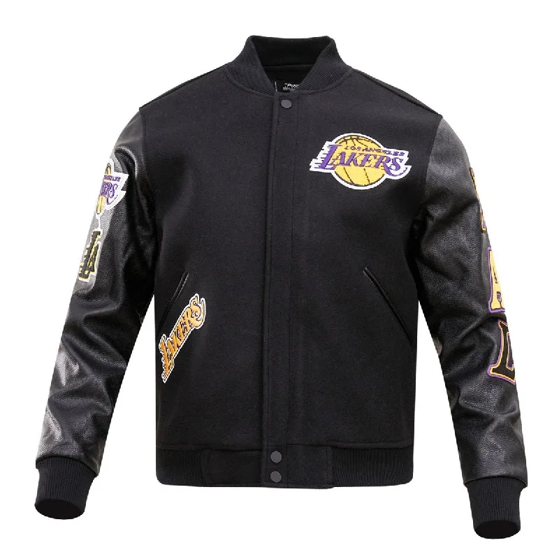 NBA LOS ANGELES LAKERS CLASSIC WOOL MEN'S VARSITY JACKET (BLACK)