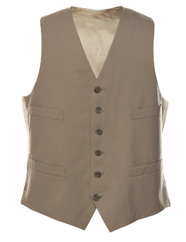 Classic Beige Waistcoat - S