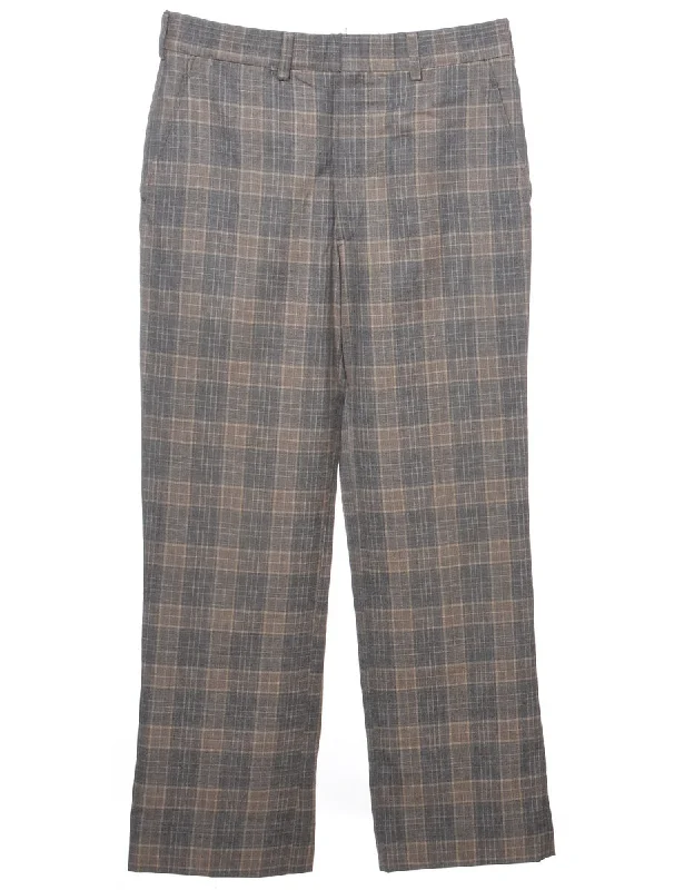 Checked Pattern Trousers - W34 L31