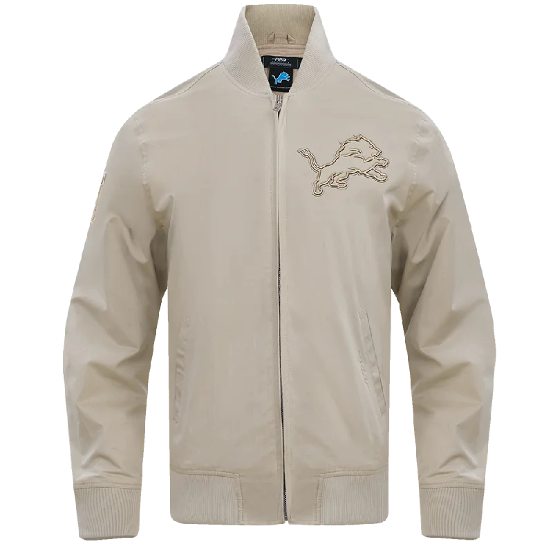 NFL DETROIT LIONS NEUTRAL TWILL JACKET (TAUPE)