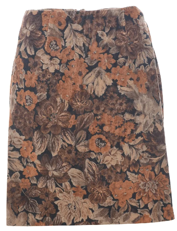 Corduroy A-line Skirt - M