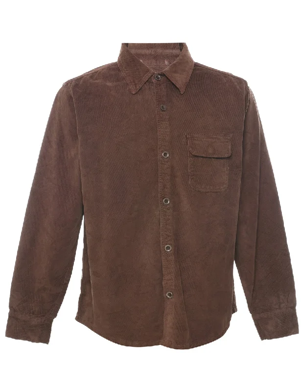 Corduroy Brown Shirt - M