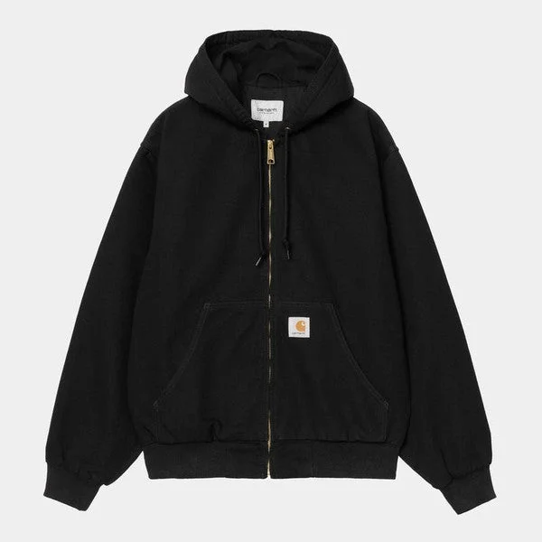 Carhartt WIP OG Active Jacket Spring Black Rinsed Canvas Unlined