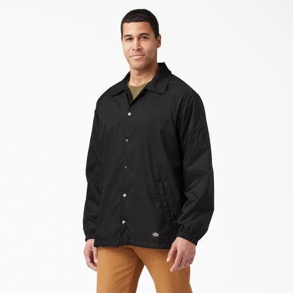 Dickies Classic Snap Front Coach's Jacket Black