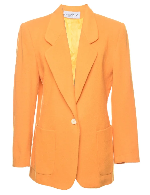 Classic Orange Wool Blazer - M