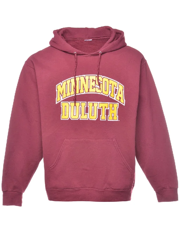 Minnesota Duluth Printed Hoodie Sweatshirt - L