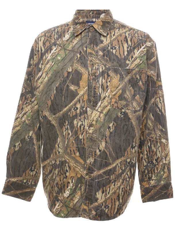 Camouflage Print Shirt - L