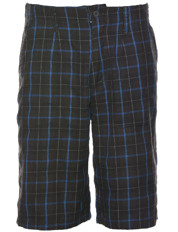 Checked Dark Grey Shorts - W32 L11