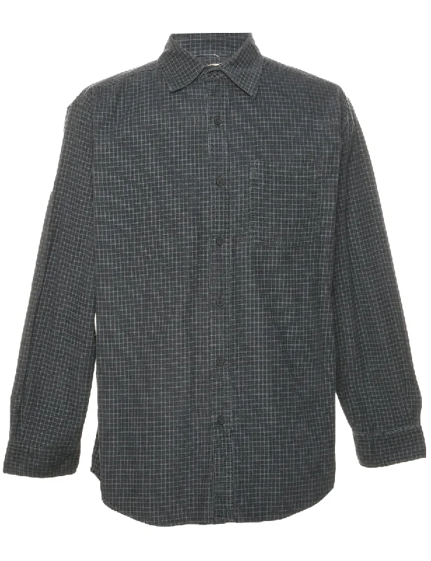 Corduroy Checked Shirt - M