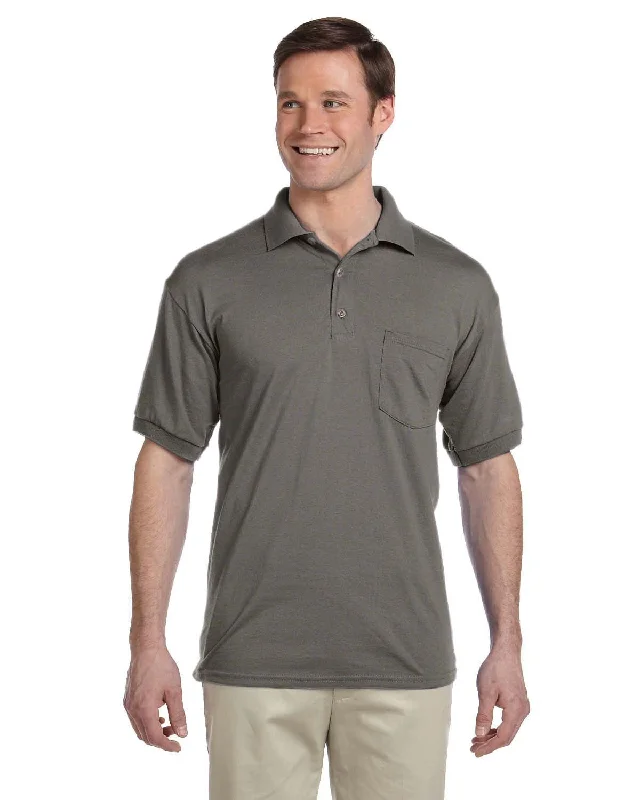 Gildan DryBlend 50/50 Jersey Knit Pocket Polo Shirt | Graphite Heather