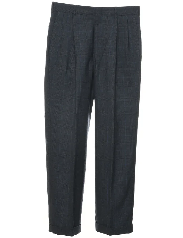 Checked Pattern Trousers - W29 L28