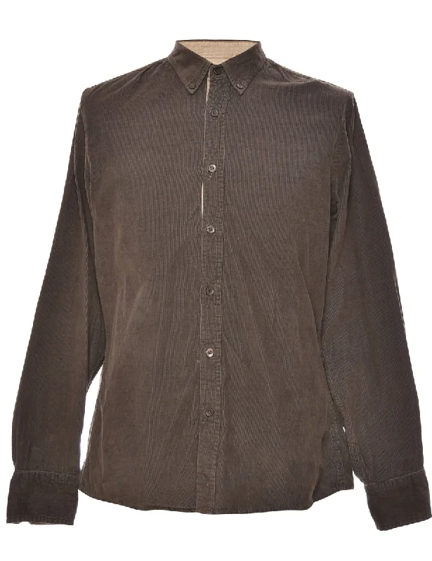 Corduroy Dark Brown Shirt - M