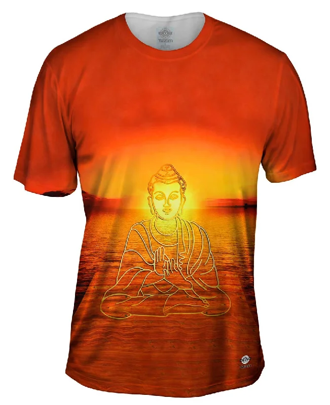 Buddha Deity Sunset Glow