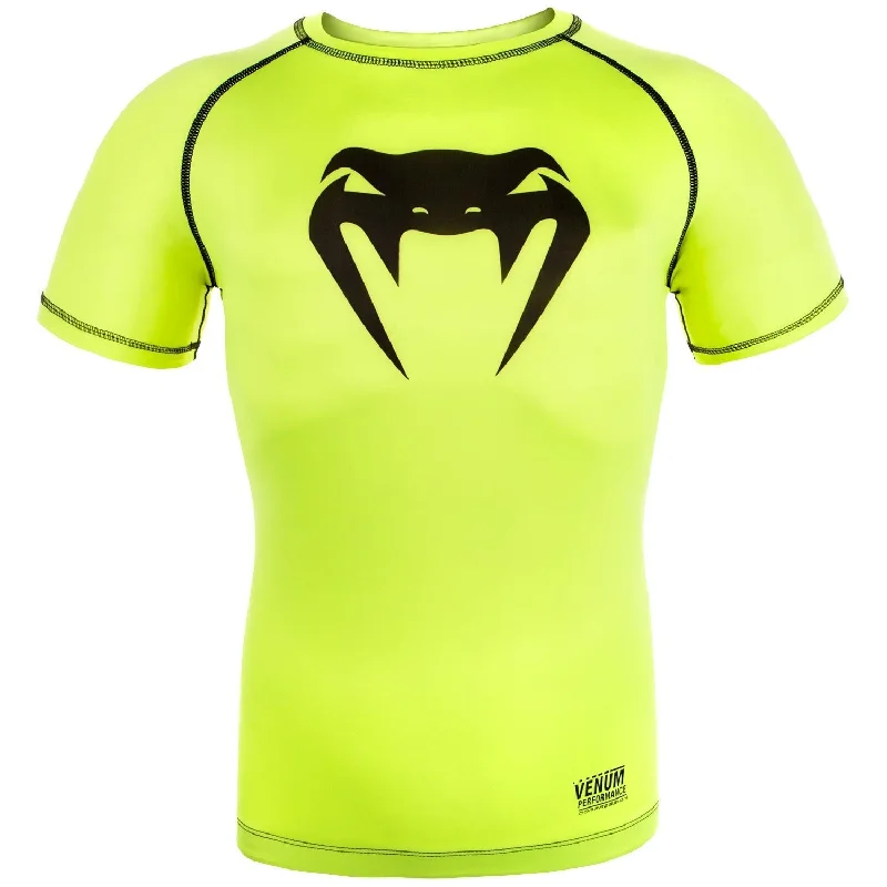 Venum Contender 3.0 Compression T-shirt - Short Sleeves - Neo Yellow/Black