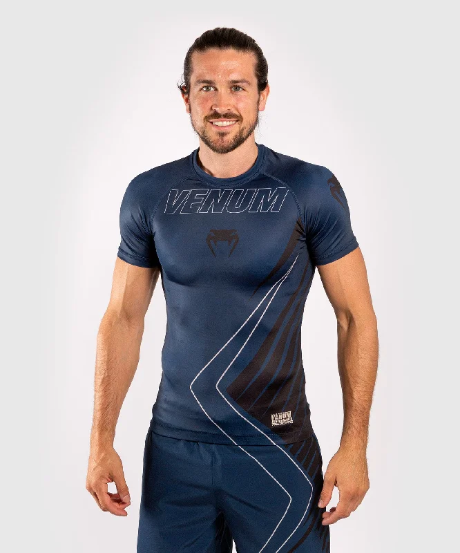 Venum Contender 5.0 Rashguard - Short sleeves - Navy/Sand