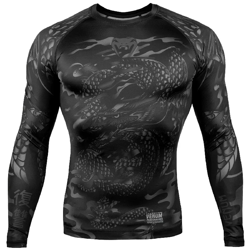 Venum Dragon's Flight Rashguard - Long Sleeves - Black/Black