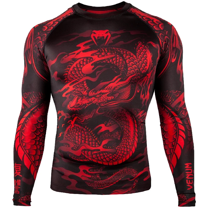 Venum Dragon's Flight Rashguard - Long Sleeves - Black/Red