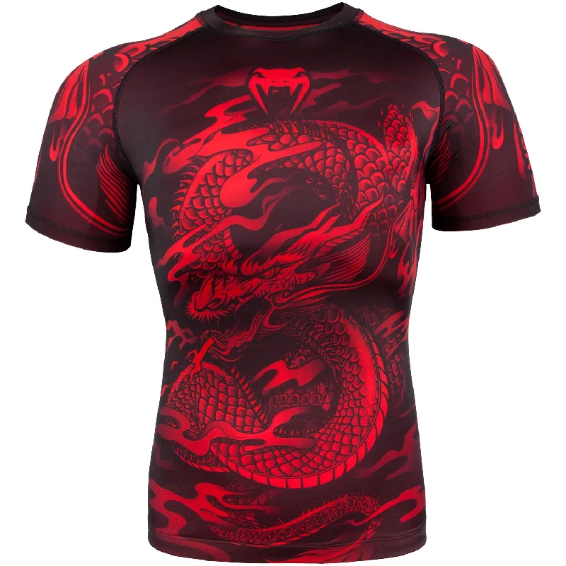 Venum Dragon's Flight Rashguard - Short Sleeves - Black/Red