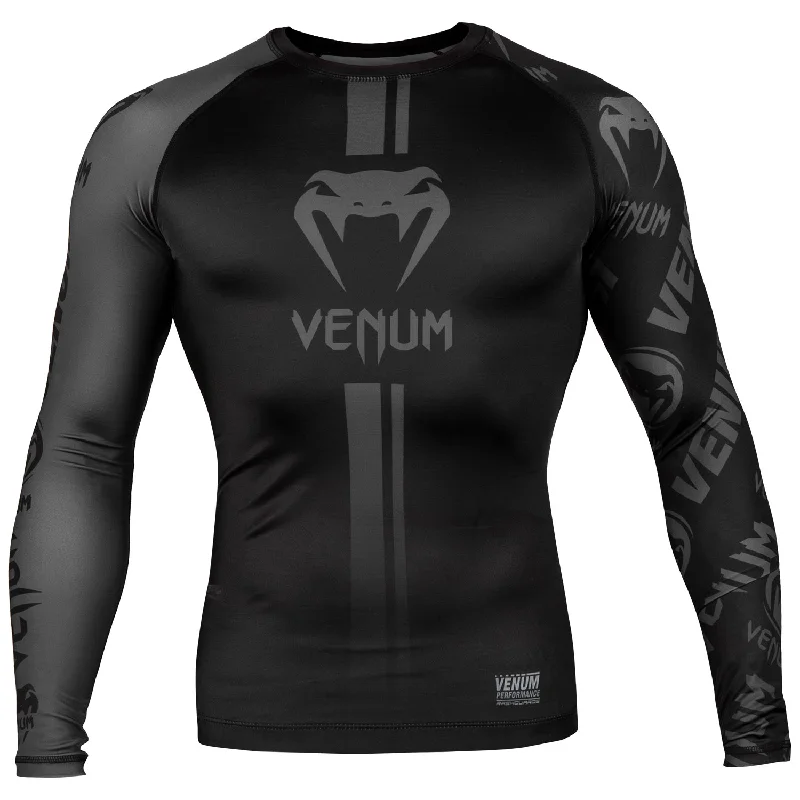 Venum Logos Rashguard - Long Sleeves - Black/Black