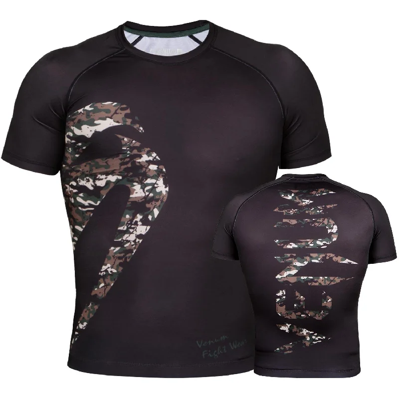 Venum Original Giant Rashguard - Short Sleeves - Black/Forest Camo