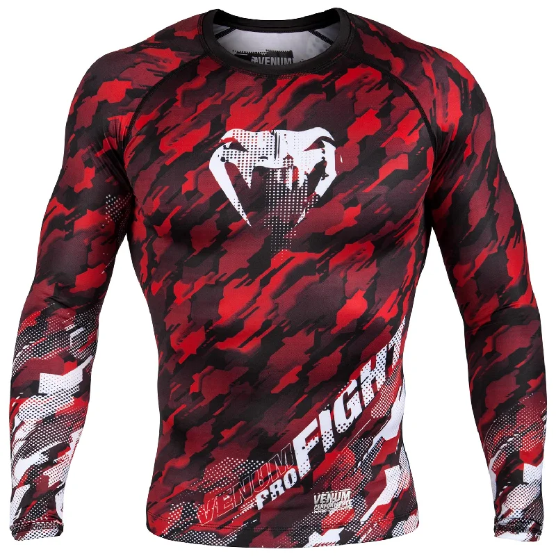 Venum Tecmo Rashguard - Long Sleeves - Red