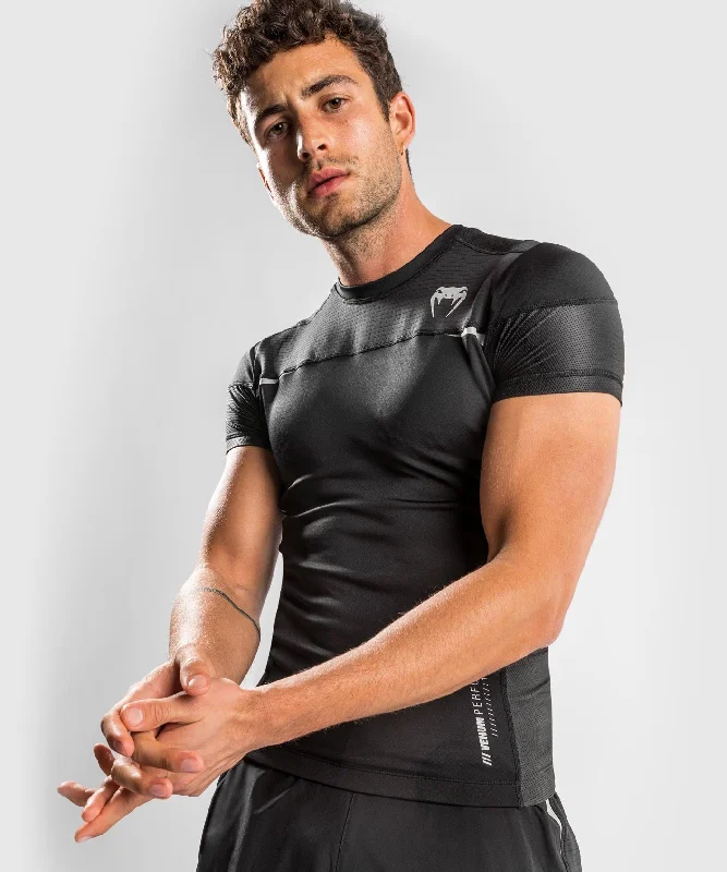 Venum tempest 2.0 Rashguard Short Sleeves – Black/Grey